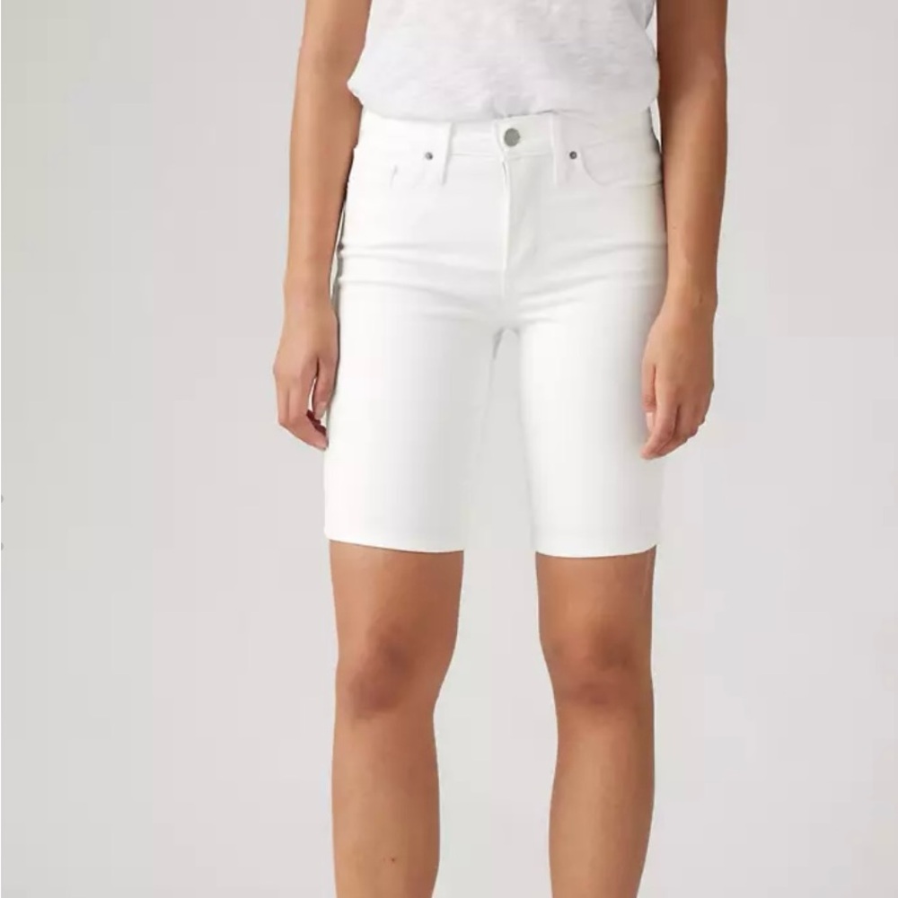 nwt levis shaping bermuda Women's White Denim Shorts 30 - Picture 5 of 7